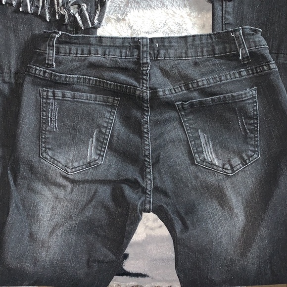 MODA LUXE Fringe Flair Black Jeans — 6 - Picture 7 of 12
